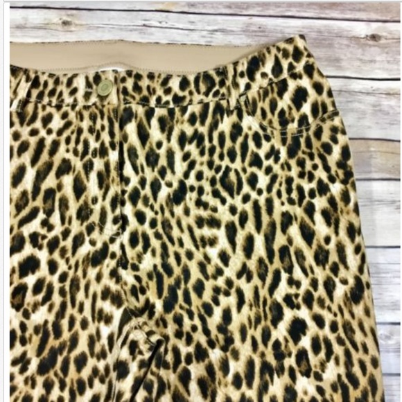 Chicos size 2.5 or 14 So Slimming Womens Straight Leg lightweight leopard jean - Picture 5 of 8
